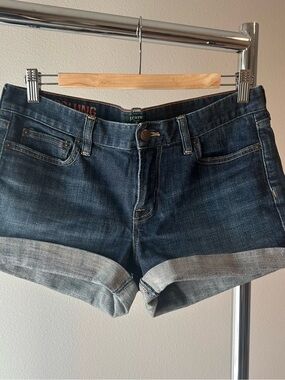 J. Crew Dark Blue Rolled Hem Jean Shorts